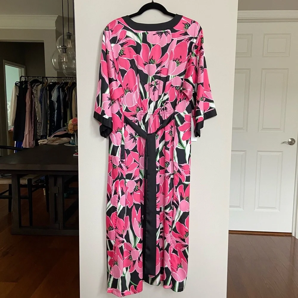 Kate Spade Floral Maxi Dress, Kimono Style, size M‎
